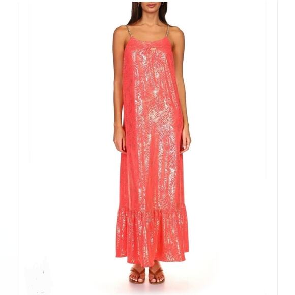 Michael Kors Sangria Maxi Chain Dress Sz 1X - MSRP $165 - Picture 1 of 5